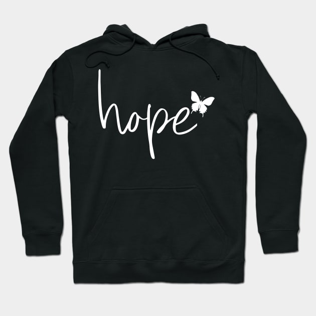 Hope with butterfly Hoodie by zeevana